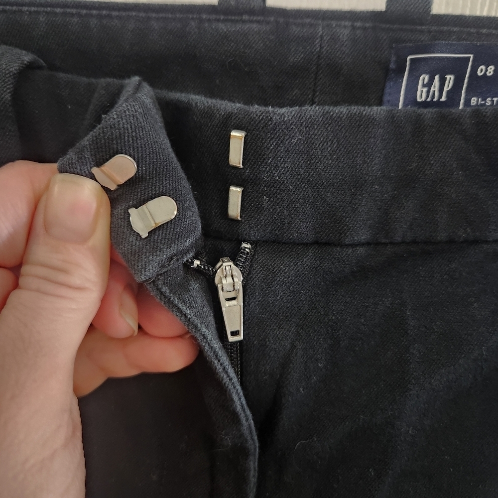 Gap bi stretch flare black stretchy pants 90s y2k minimalist size 8 Reg - Picture 5 of 9